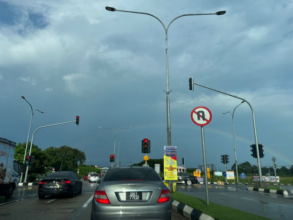 Rain on sunny skies