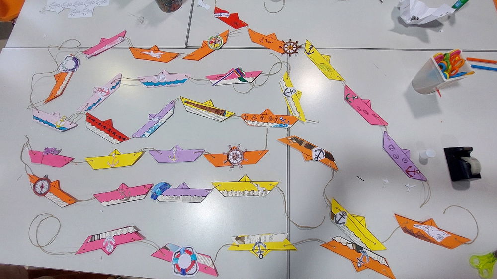 Il risultato del laboratorio a lavoro fatto da 8 bambini...