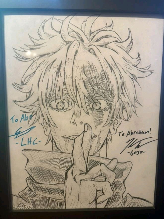 Gojo drawing I did for ma boy