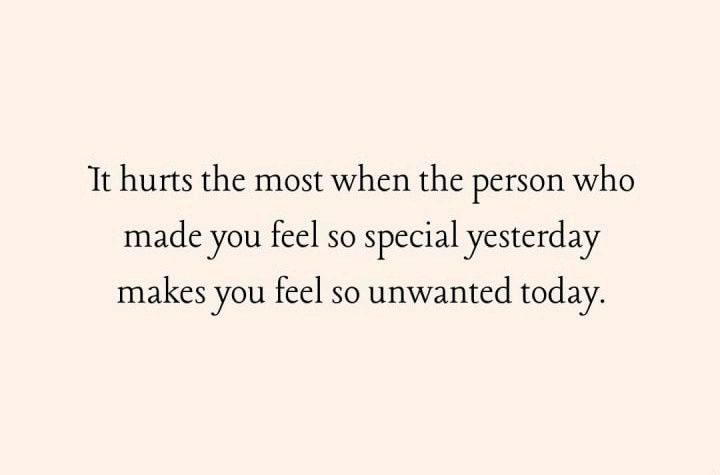 "It hurts the most when..."