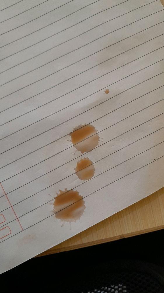 Spoiled drop of coffee
